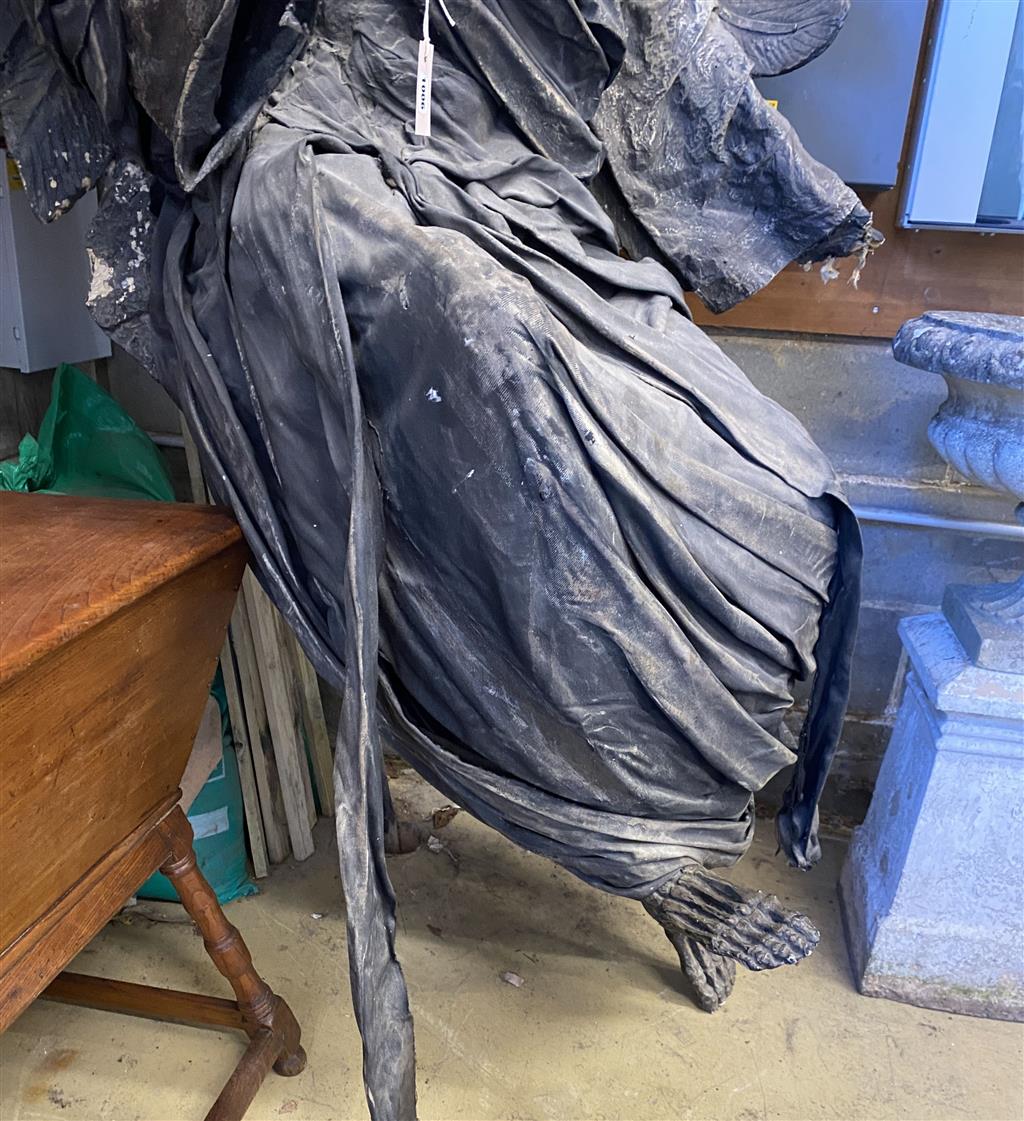 A composition and fabric theatrical figure The Angel of Death formerly modelled for Glyndebourne opera house and then in residence